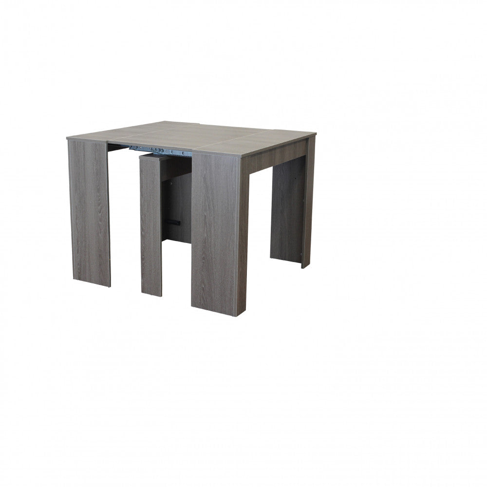 Tavolo consolle allungabile salvaspazio in mdf con struttura in metallo 90x50/300xH75 cm New Napoca