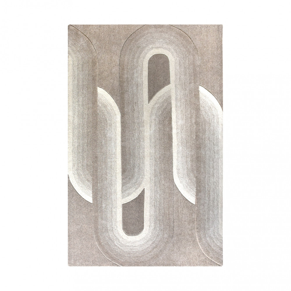 Tappeto da interno 120x180 cm in cotone e lana e decorazione moderna