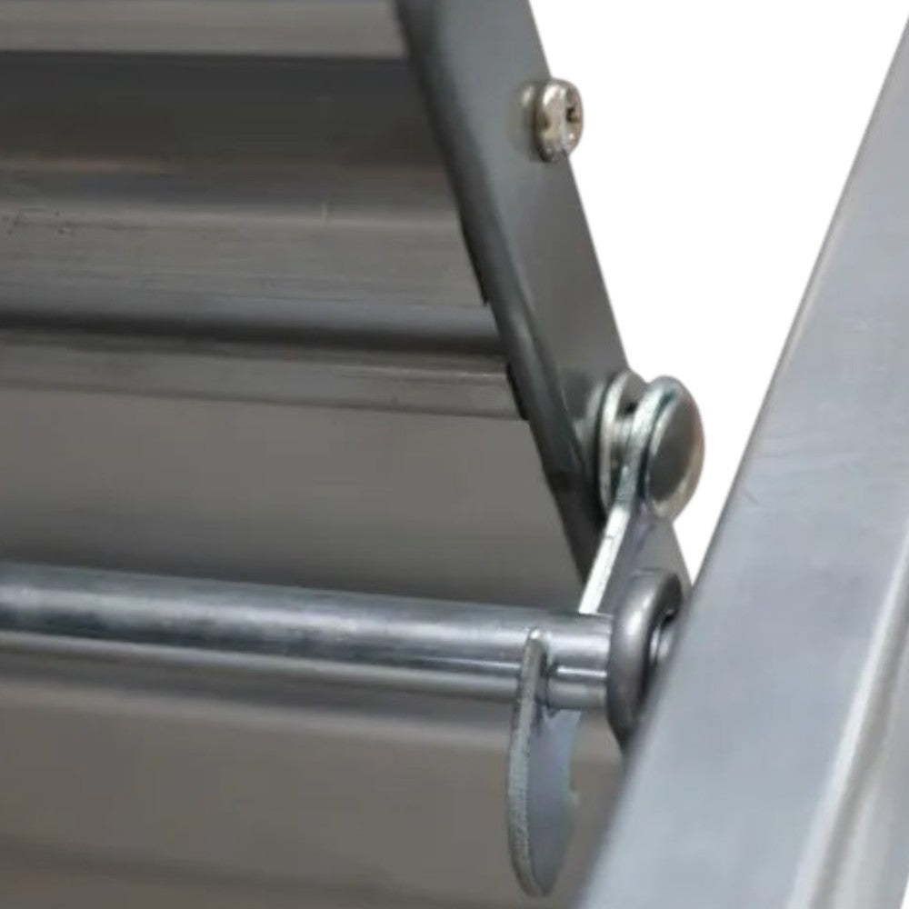 Sgabello in alluminio con gradini e portata massima di 150 kg