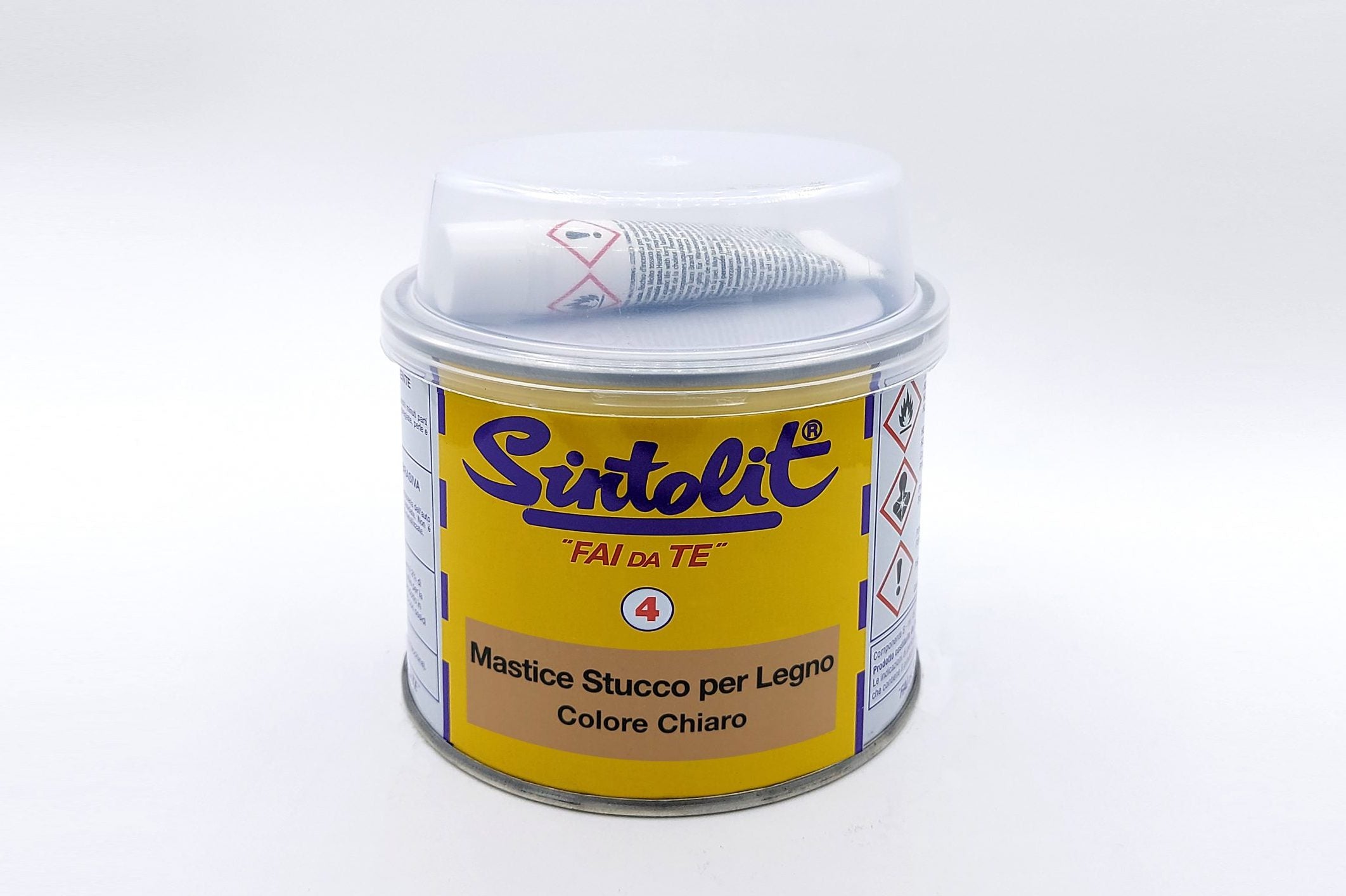 Mastic pour bois clair Sintolit en pot de 375 ml