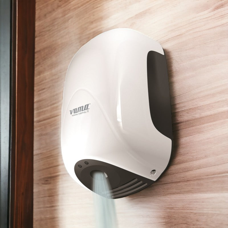 Sèche mains électrique Mini Eco Jet En Abs Blanc 900W Vama