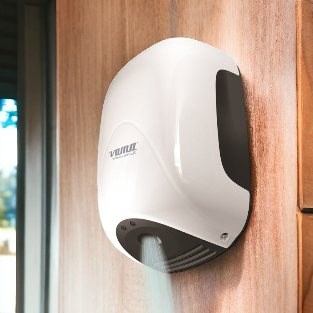 Sèche mains électrique Mini Eco Jet En Abs Blanc 900W Vama