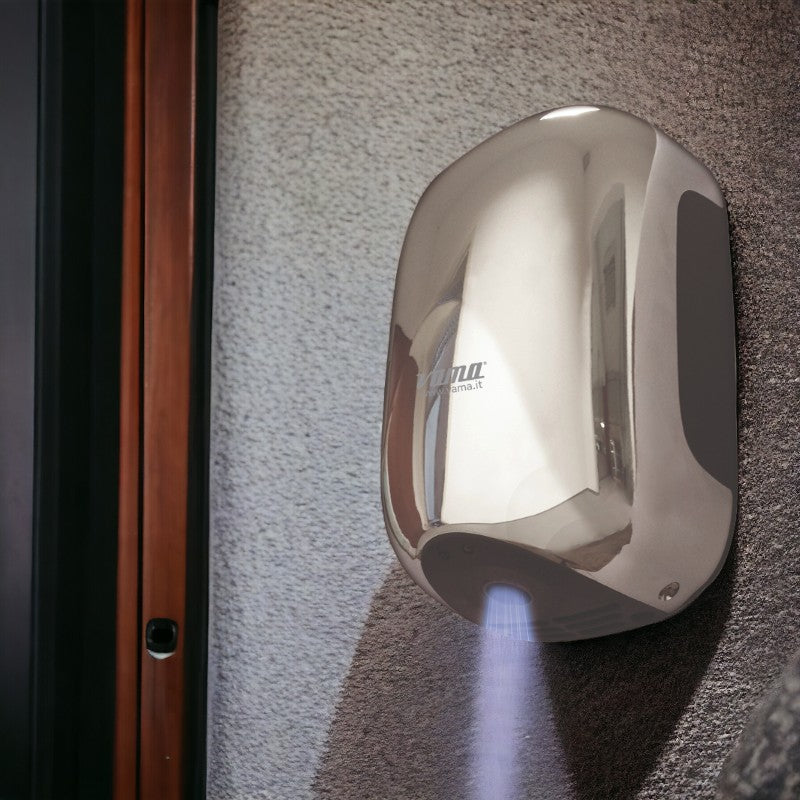Sèche-mains électrique Mini Eco Jet en Chrome Abs 900W Vama