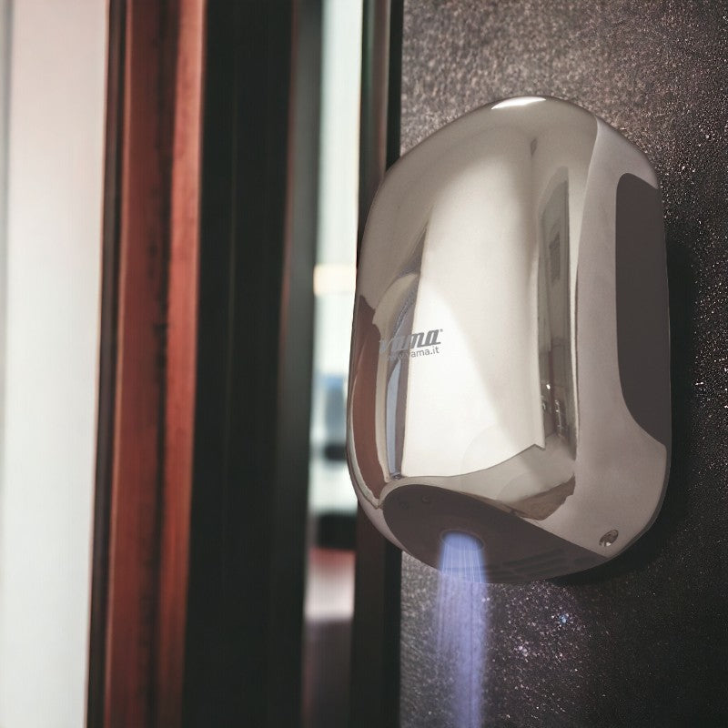 Sèche-mains électrique Mini Eco Jet en Chrome Abs 900W Vama