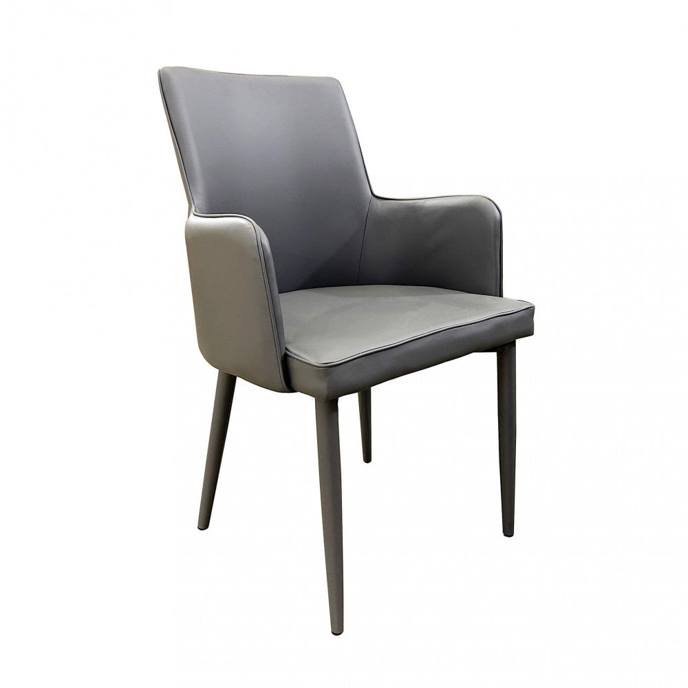 Fauteuil d'intérieur en éco-cuir Francy avec assise rembourrée