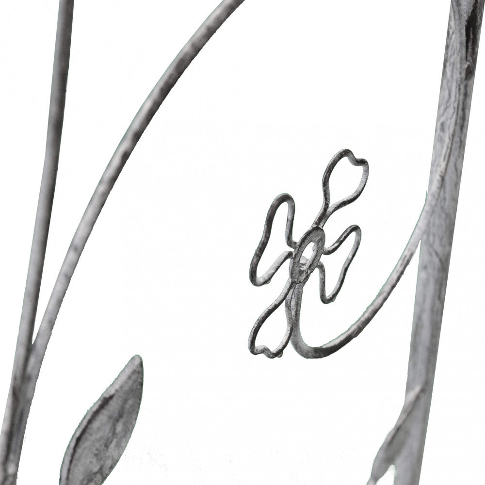 Arche jardinière d'extérieur H230 cm avec structure en acier et décoration florale Garden Elite