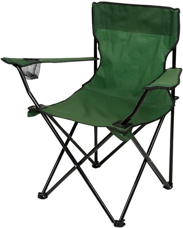 Sedia mare camping viaggio pieghevole in sacca acciaio e poliestere con porta bicchiere