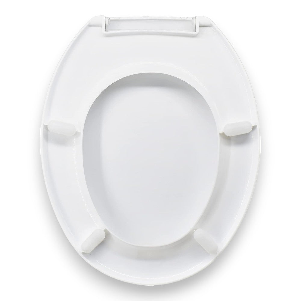 Abattant WC universel en résine avec charnière et vis de fixation pour salle de bain