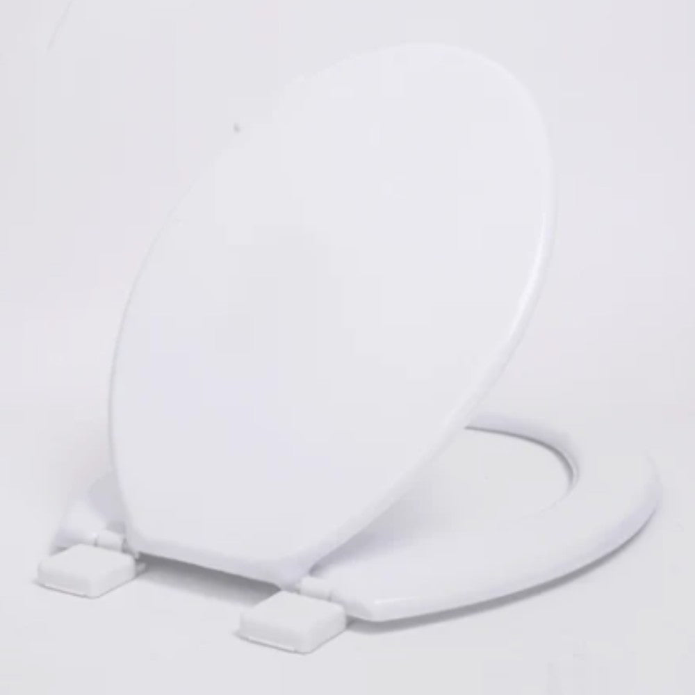 Abattant WC universel en résine avec charnière et vis de fixation pour salle de bain