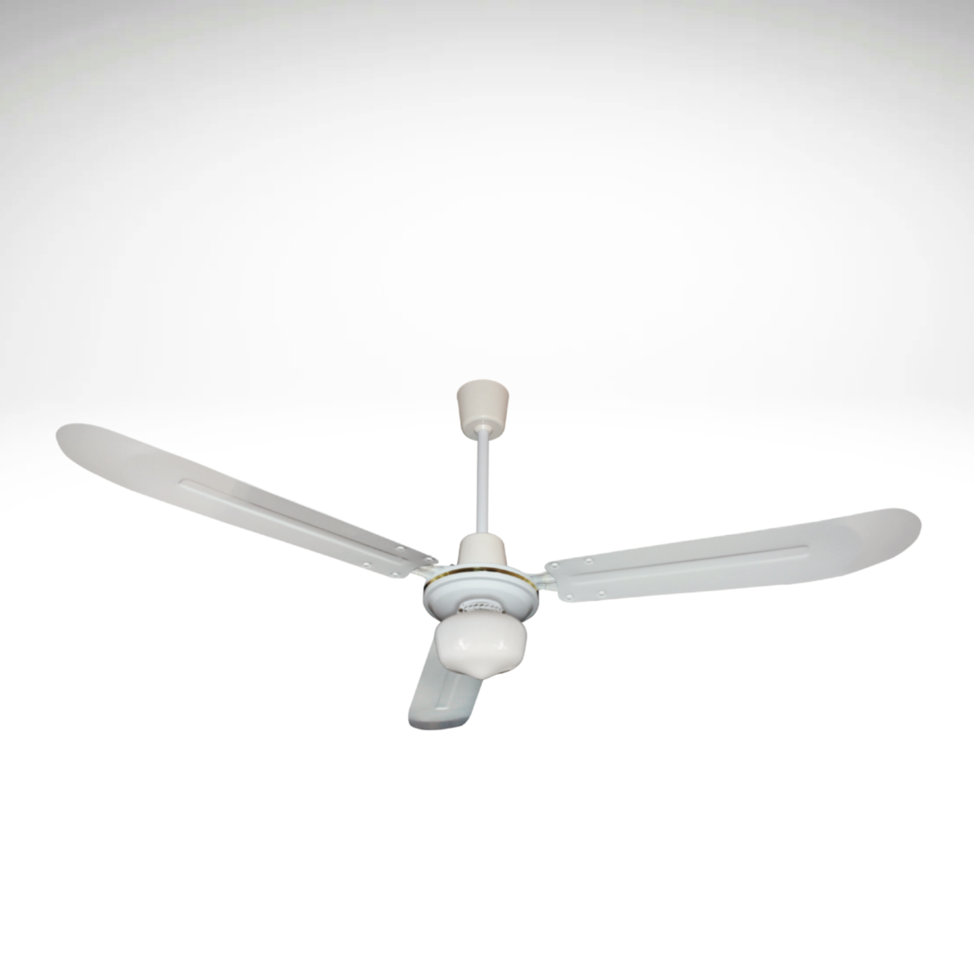Ventilateur de plafond 3 pales en acier avec plafonnier diamètre 140 cm