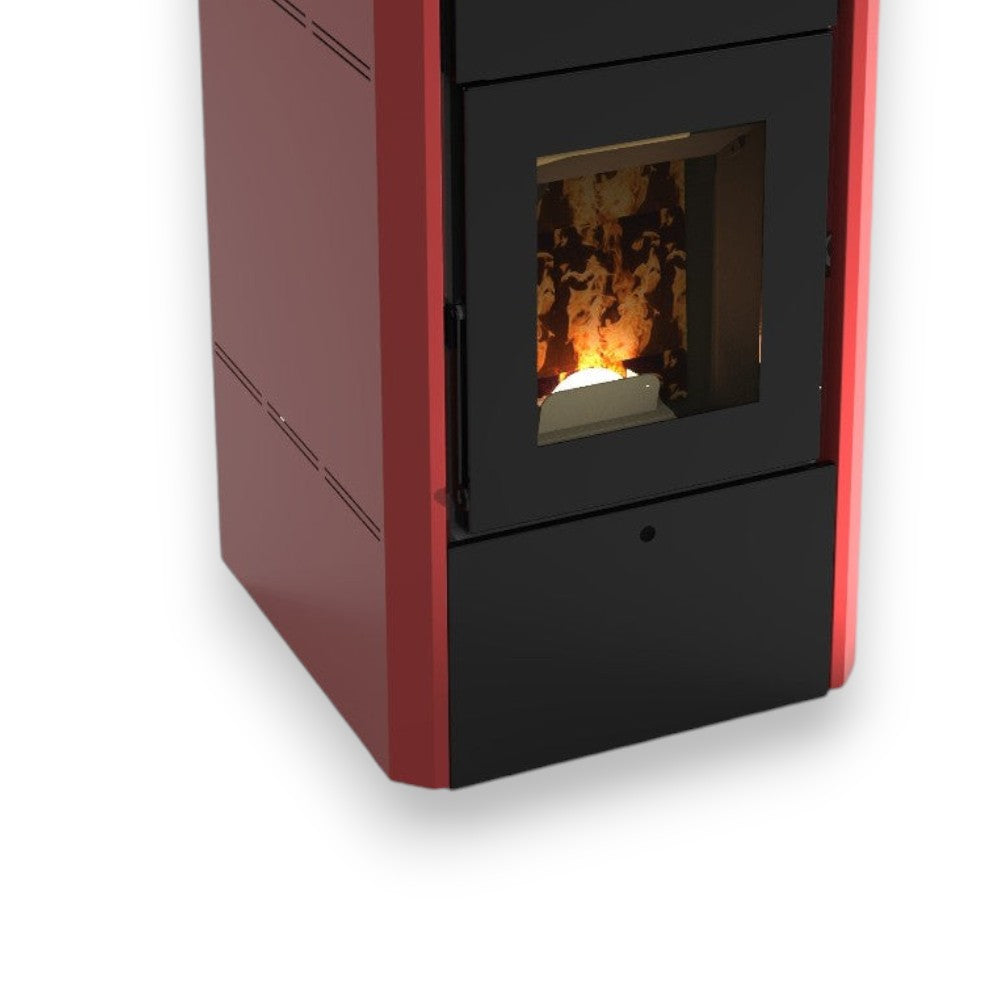 Poêle à granulés Bordeaux 61x62xH119 cm avec autonomie max de 30h