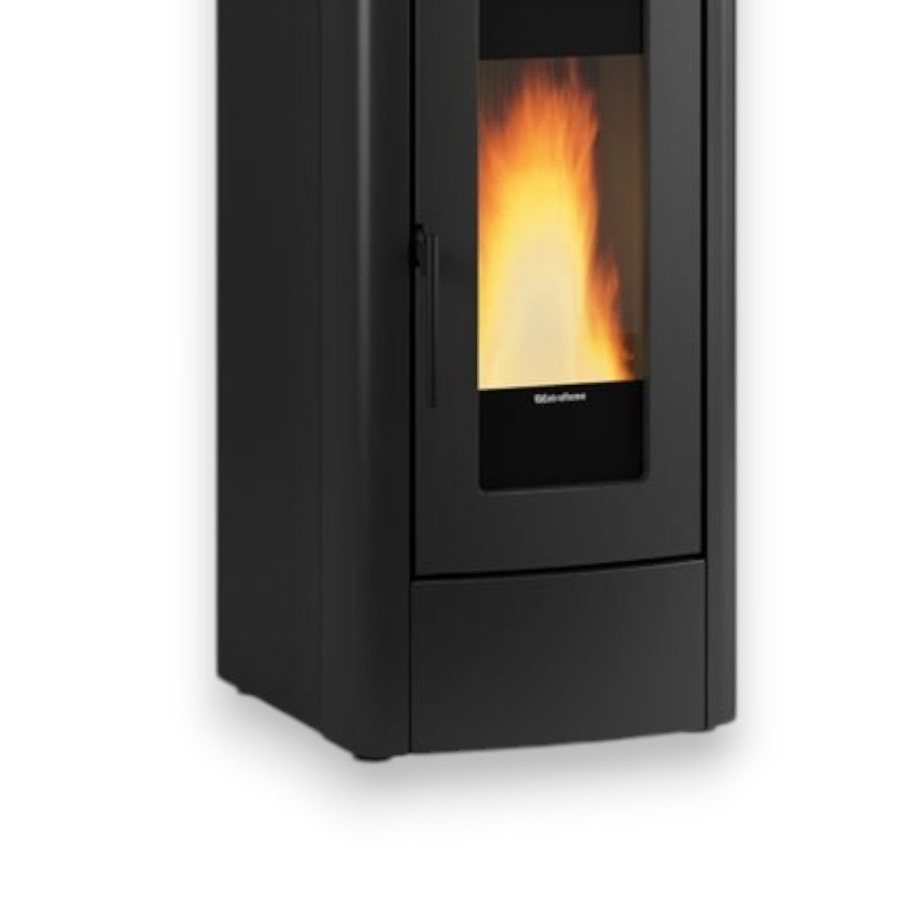 Poêle à granulés noir Dahiana 5.0 10 Kw (compte thermique) - mesure 52,5x60,2x108,0h cm. - poids 153 kg