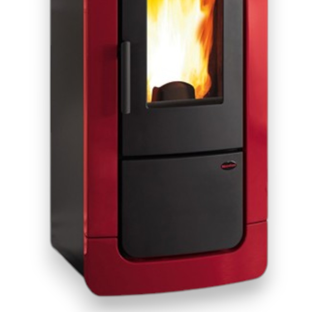 Poêle à pellets Diadema Idro Evo 28,4 Kw Bordeaux (Compte Thermique) - mesure 61,9x68,9x130,4h cm. - poids Kg.259