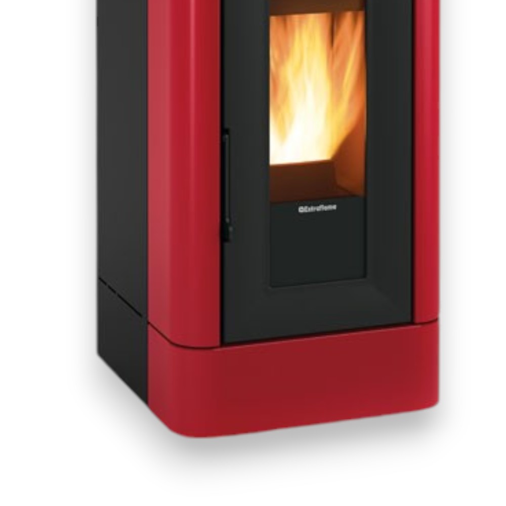 Poêle à Pellets Lucia 12,1 Kw Bordeaux (Compte Thermique) - mesure 55,6x59,7x109,7h cm. - poids 181 kg