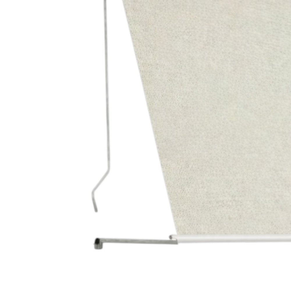 Store de balcon abattant 300x250 cm de couleur beige uni avec profilés en aluminium 