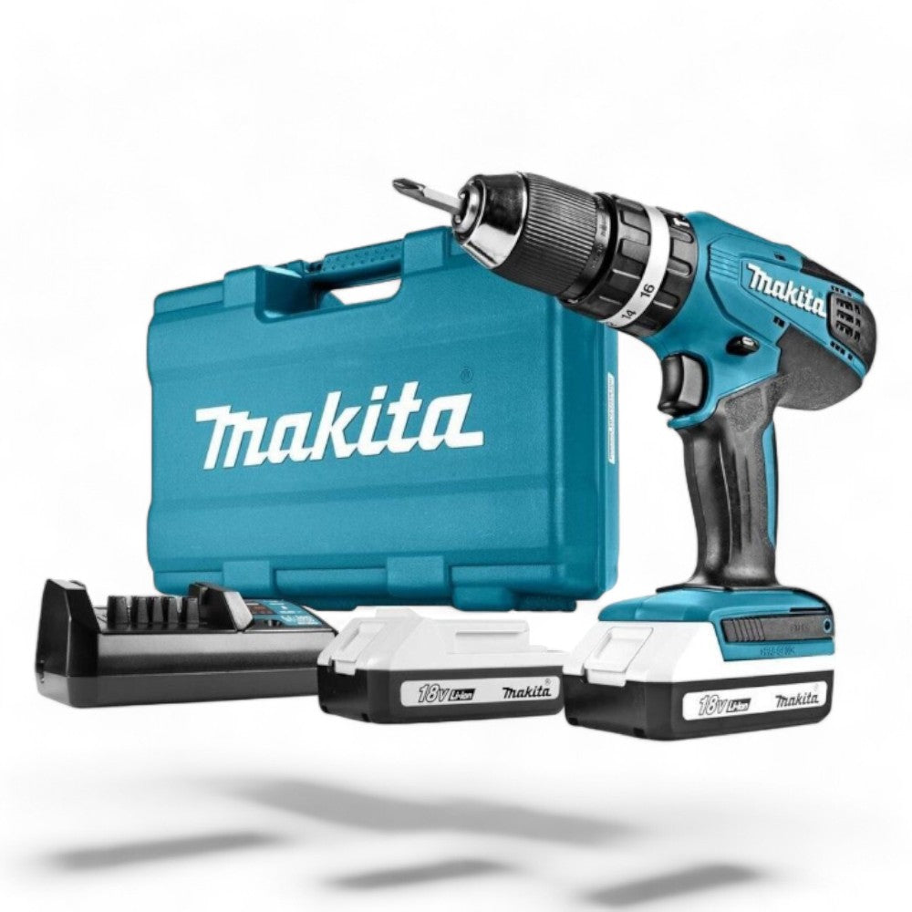 Perceuse-visseuse sans fil HP457DWE Makita 18v 1,5ah avec 2 batteries