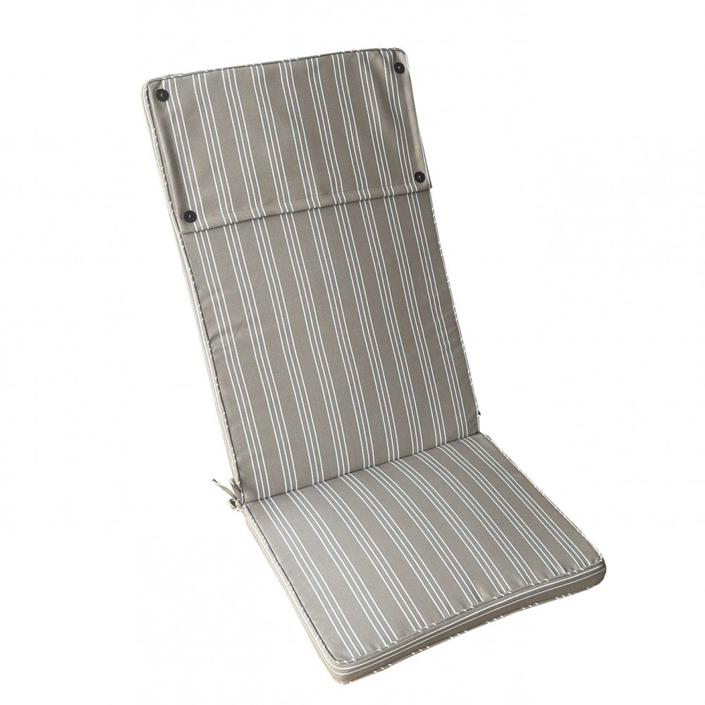 Coussin gris tourterelle rayé Real Alto