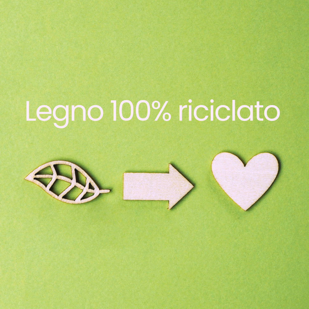 Mobiletto comodino in legno riciclato fisso 35x30x55 cm
