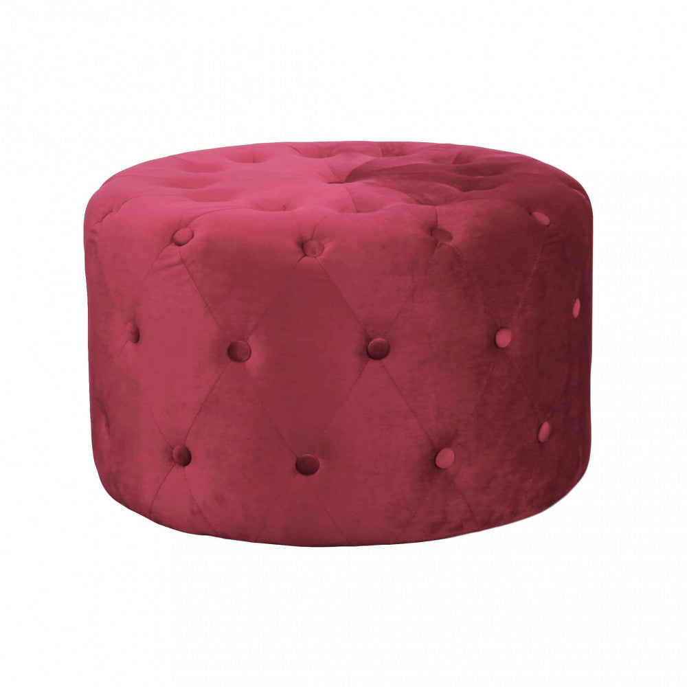 Pouf à assise ronde de 67 cm recouvert de velours Softy doux et coloré
