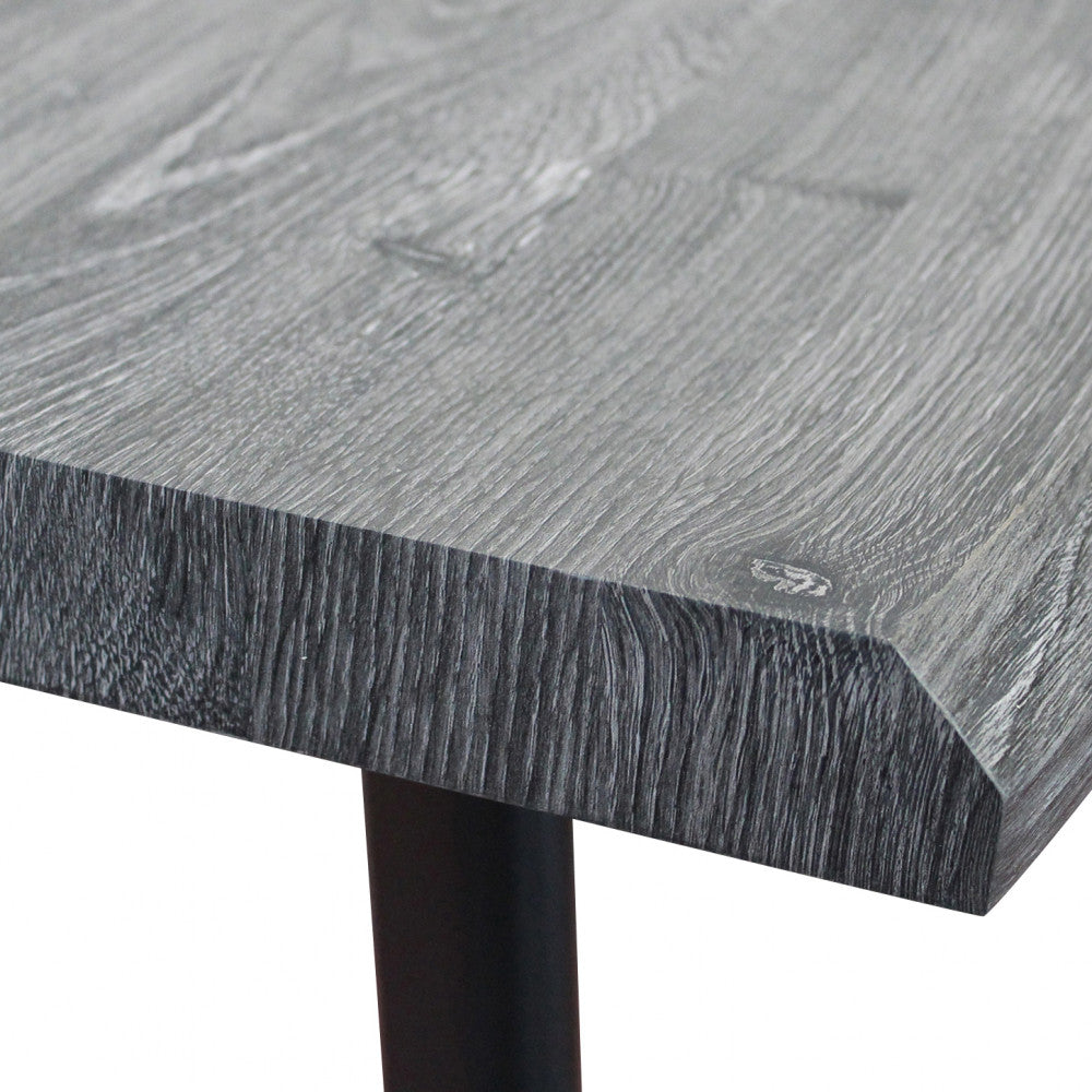 Tavolo rettangolare con struttura in metallo e piano in mdf effetto pietra 90x160xH75 cm Dabber