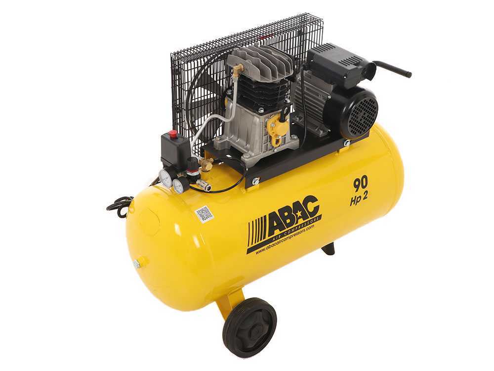 Compresseur à bande d'air comprimé coaxial à deux cylindres Abac base line 90 lt 
