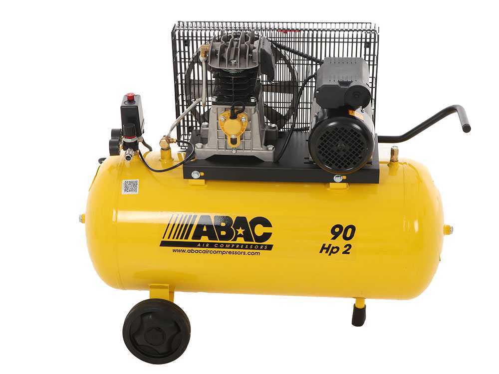 Compresseur à bande d'air comprimé coaxial à deux cylindres Abac base line 90 lt 