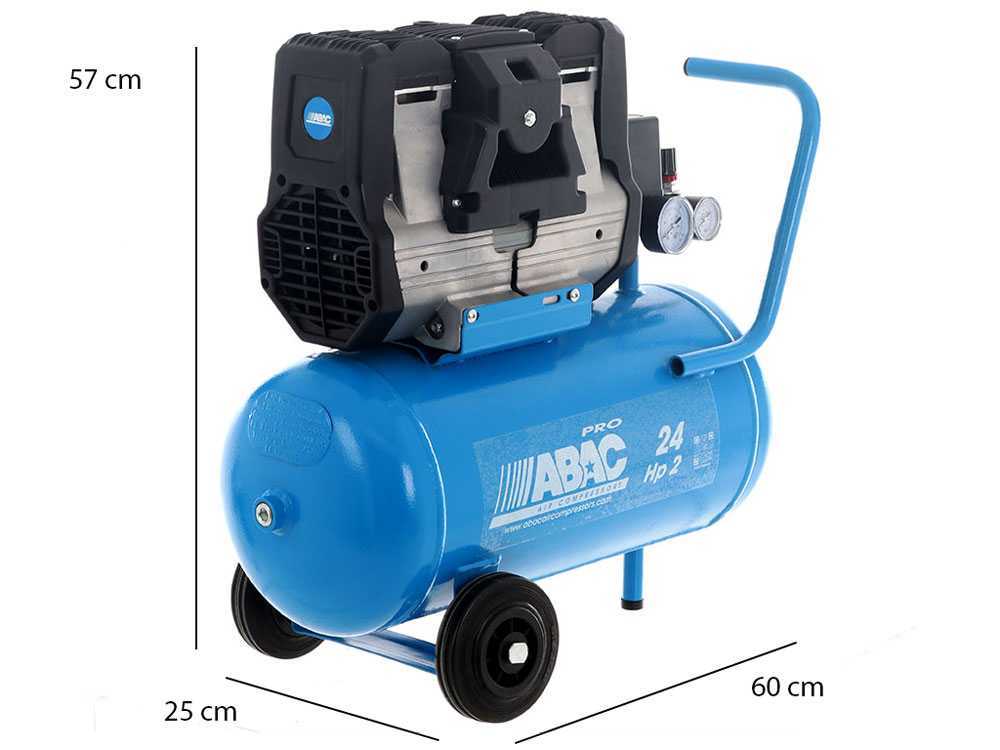 Compresseur d'air silencieux OS20P Abac 24 lt 2HP super silencieux