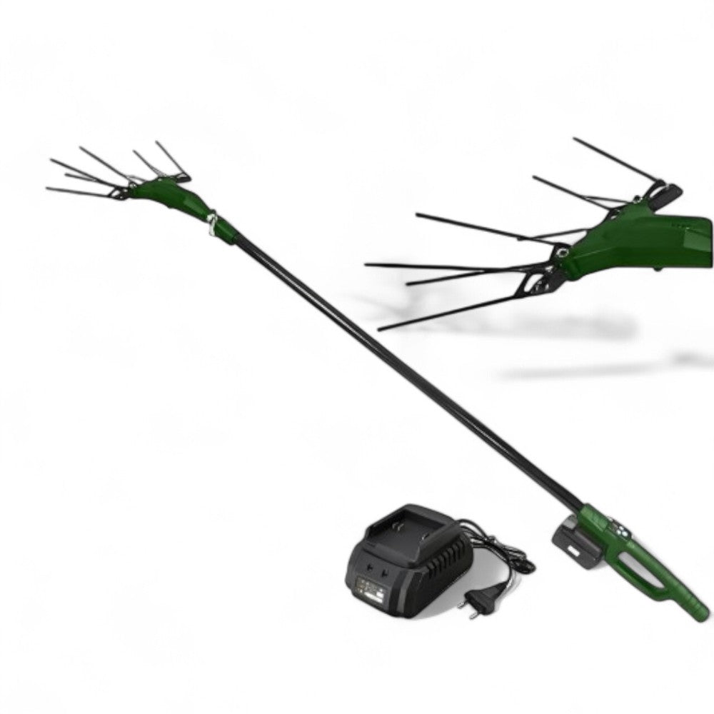 Abbacchiatore scuotitore a batteria 400W con asta telescopica in alluminio per olive