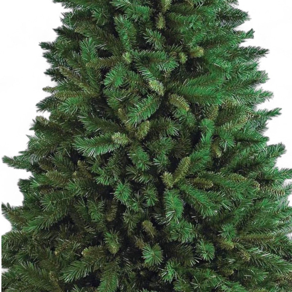 Albero di natale verde con rami in pvc e base in metallo Himala