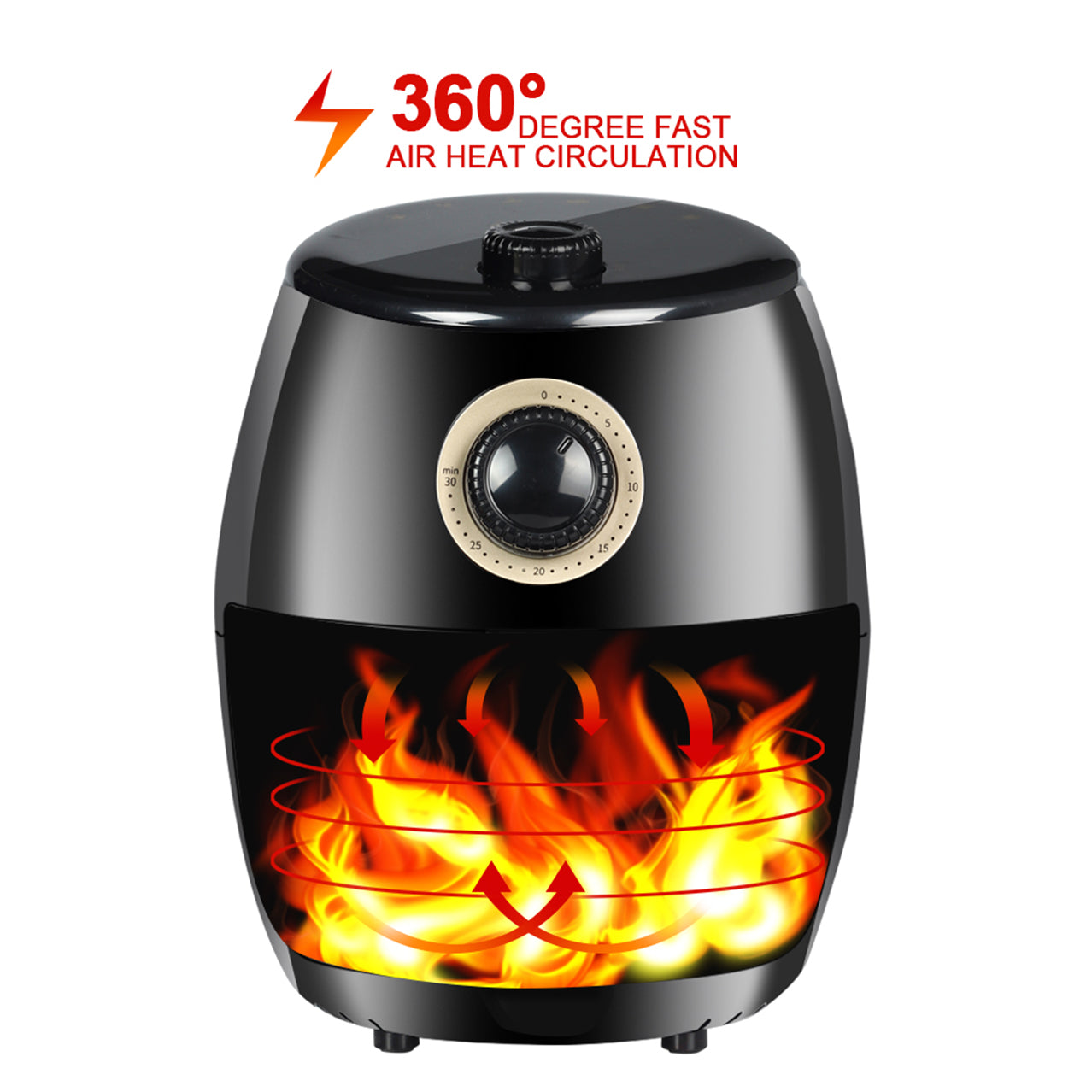 Friggitrice ad aria 2 litri con cesto anti aderente 1000 watt Eldorada Ardes AR1K32