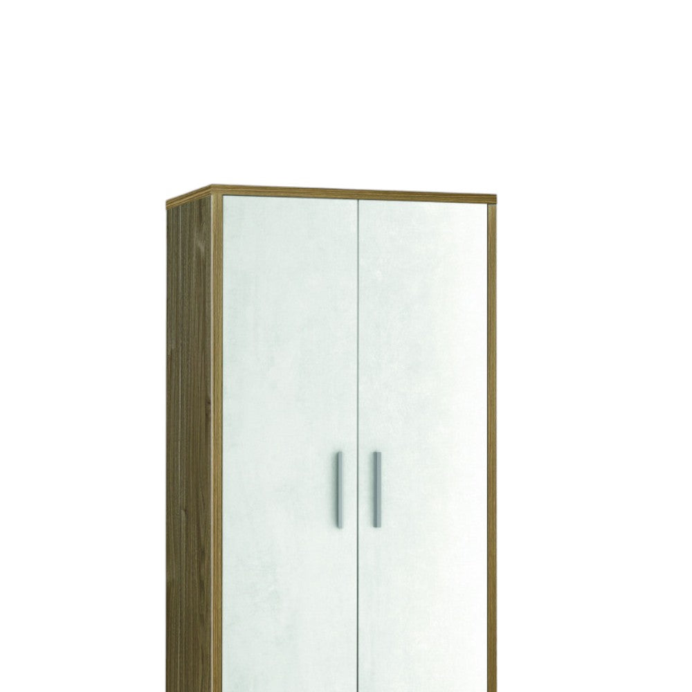 Adb359Nsosk Armoire 2Portes 2Cas H182 L71 Kit Noyer Stelvio Et Oxyde Blanc