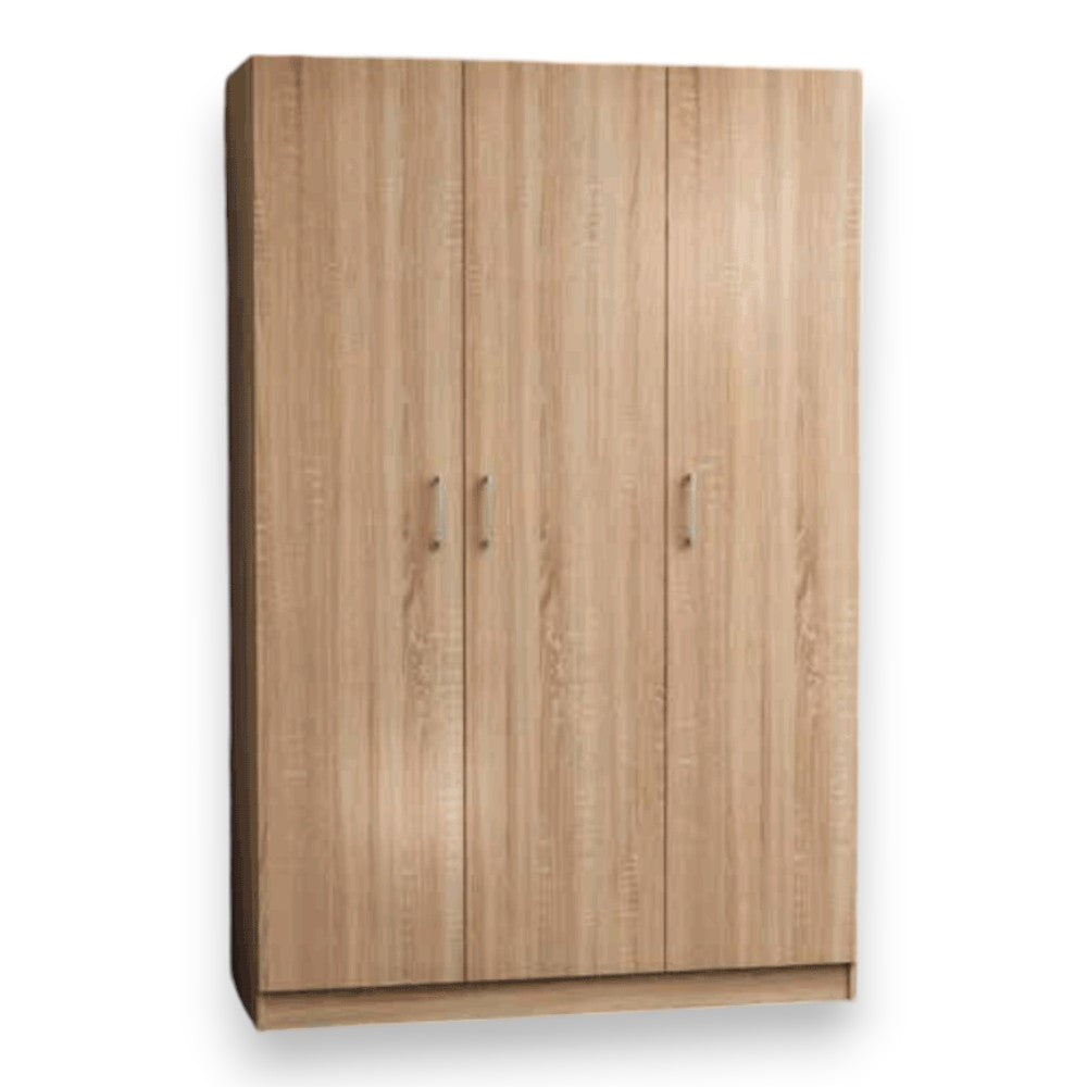 Armoire 'ava' à trois portes en chêne clair 120x45x185h cm