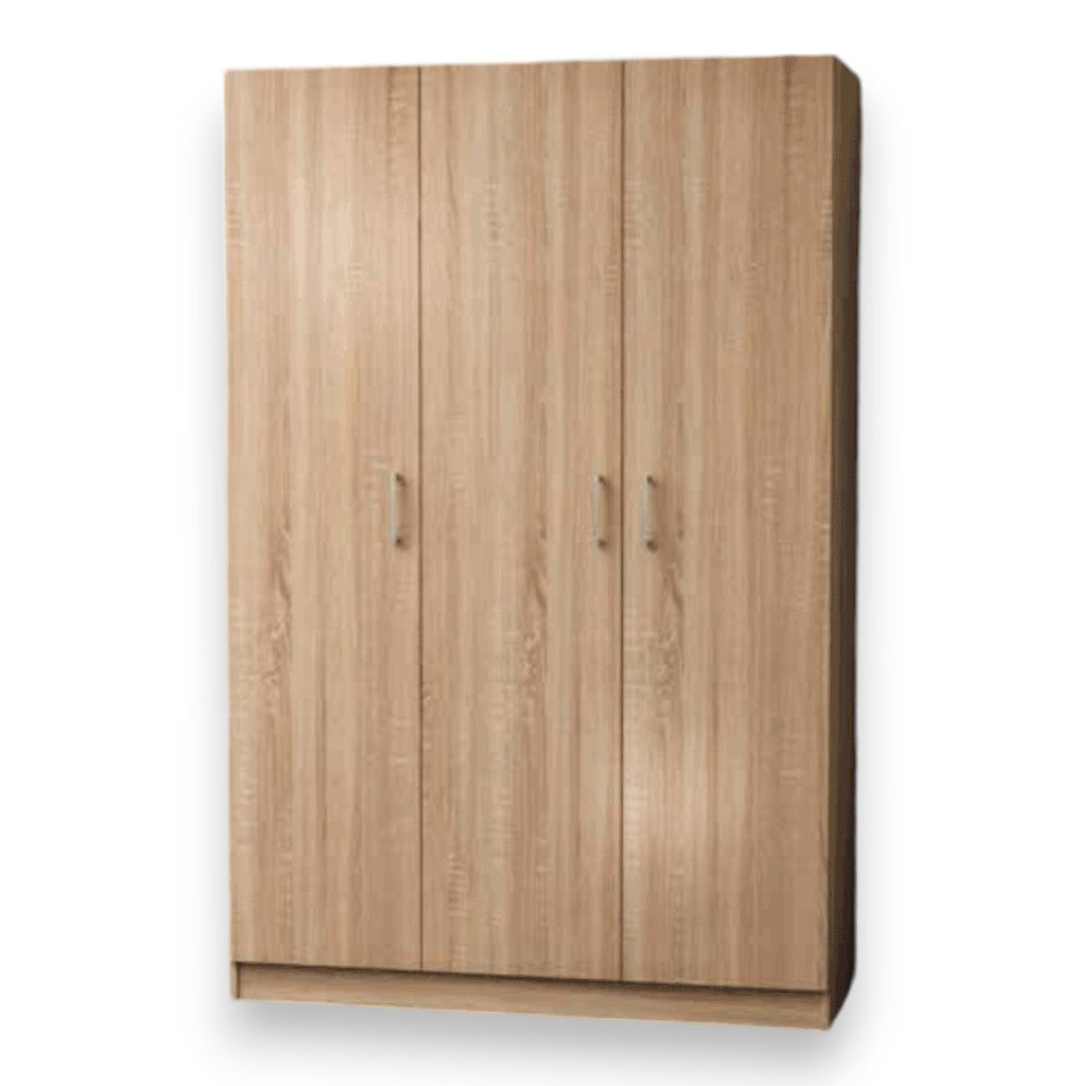 Armoire 'ava' à trois portes en chêne clair 120x45x185h cm