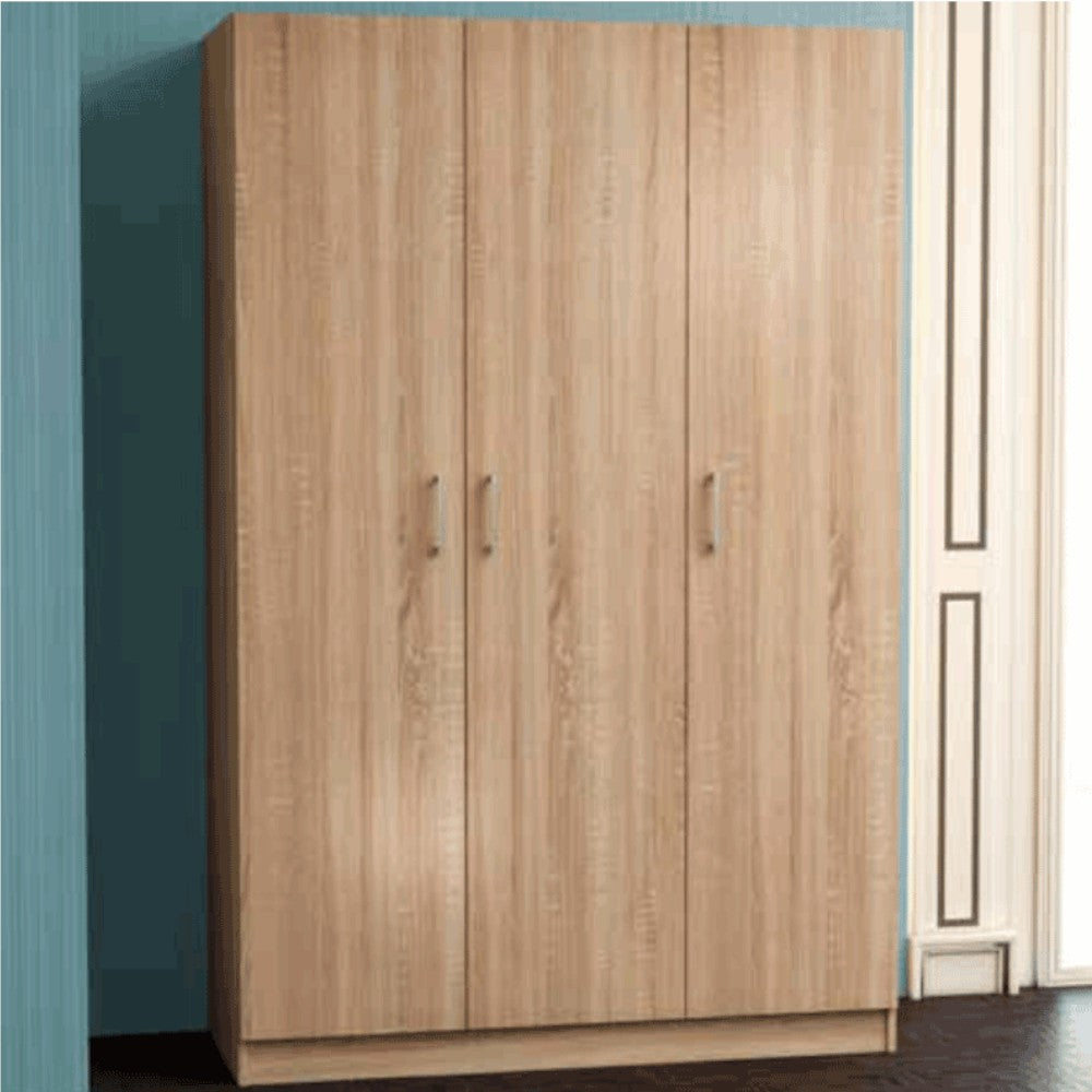 Armoire 'ava' à trois portes en chêne clair 120x45x185h cm