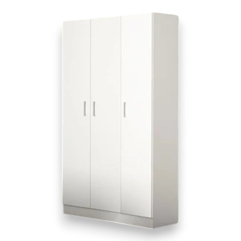 armoire 'ava' blanche à trois portes 120x45x185h cm