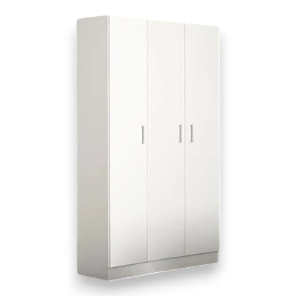 armoire 'ava' blanche à trois portes 120x45x185h cm