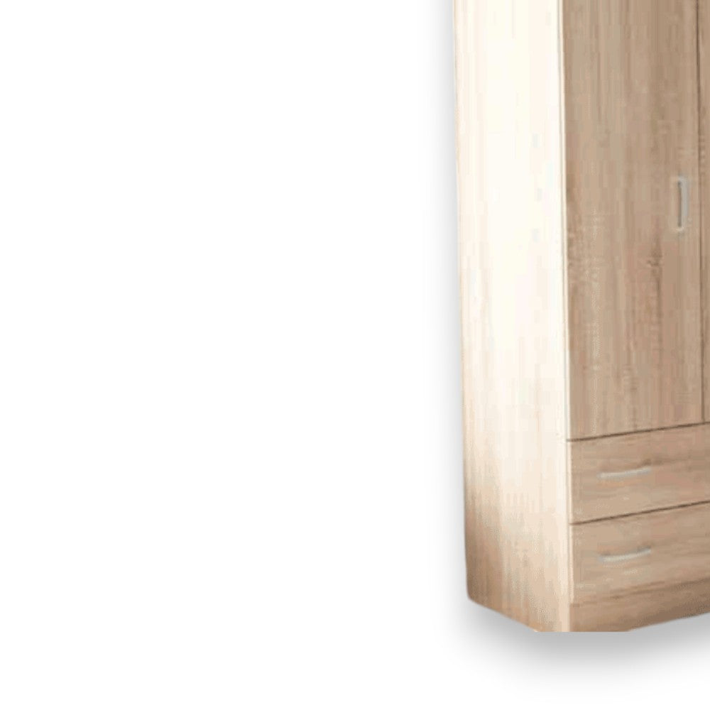 armoire avec deux portes et deux étagères 'wardrobe 4' chêne clair 80x52x190h cm