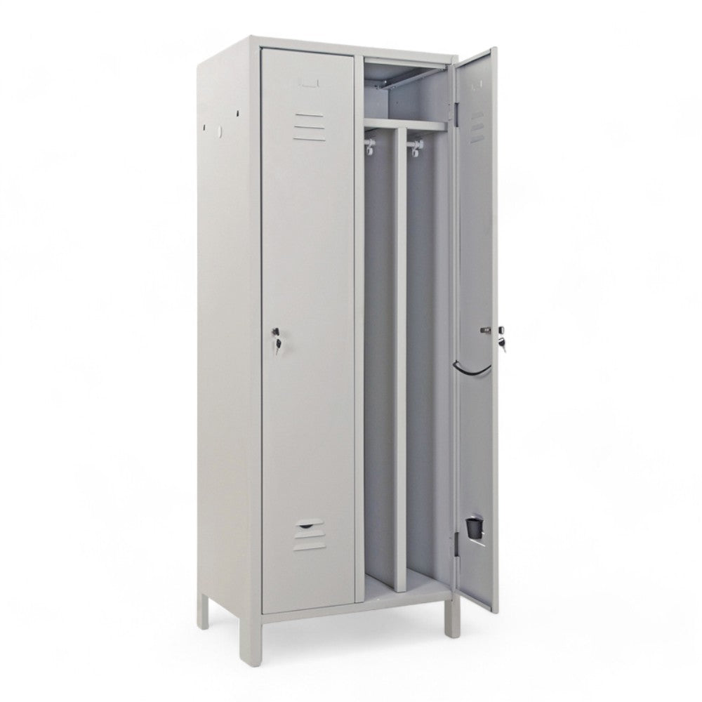 Armoire de vestiaire Slim Dirty/Clean avec deux portes assemblées - cm.68,5x50x180h