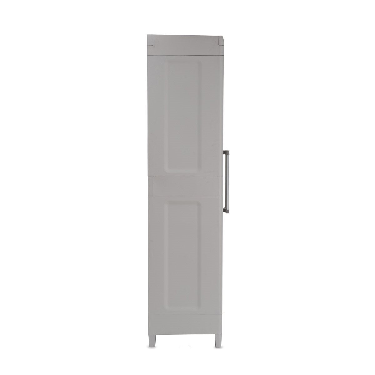 Armoire à balais en résine Urban XL Toomax avec 2 étagères latérales et 2 portes effet métal