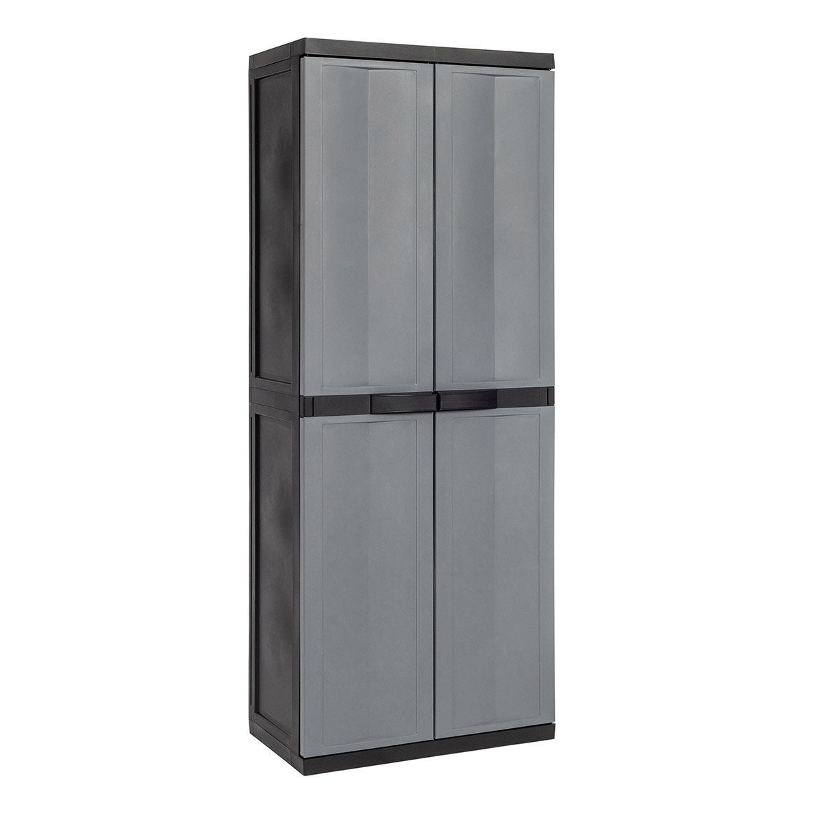 Armoire à balais en résine Trend Line Toomax avec 2 portes et 4 étagères réglables 