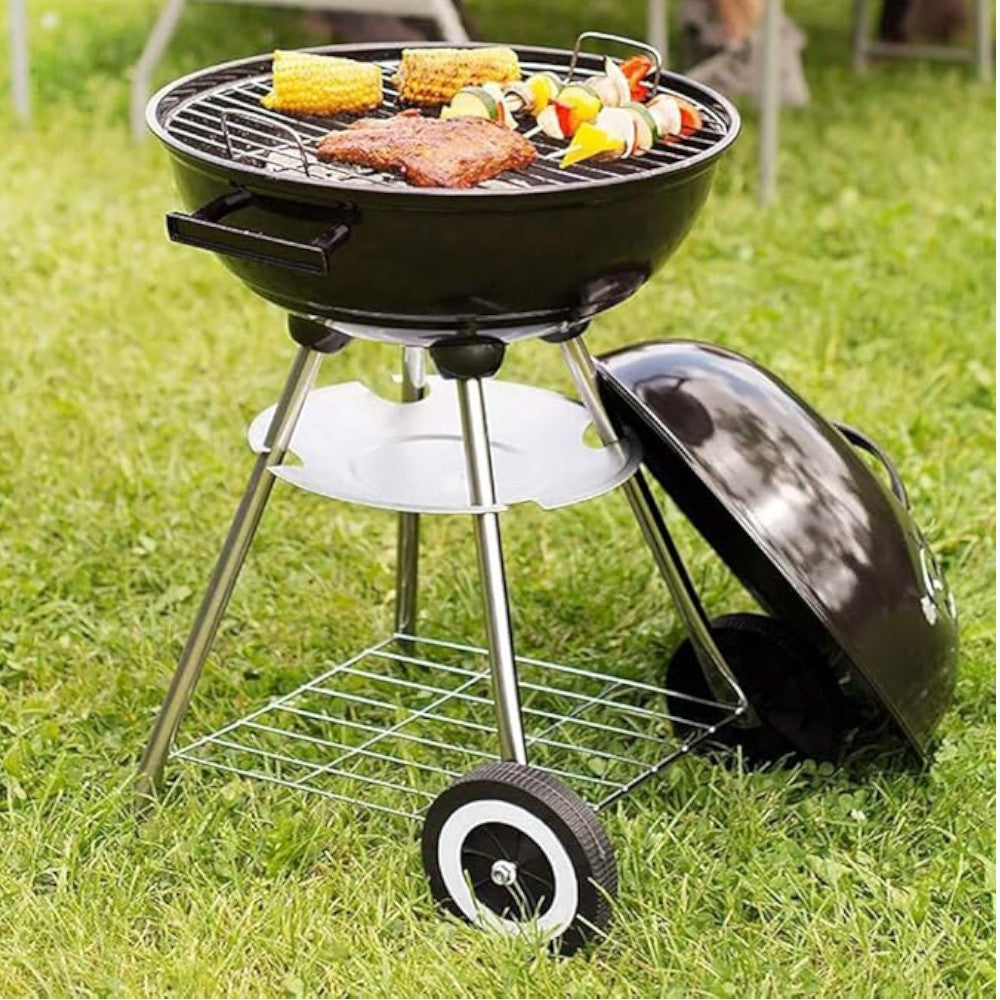 Barbecue à charbon d'extérieur Miami avec tôle d'acier 44x44xH71 cm