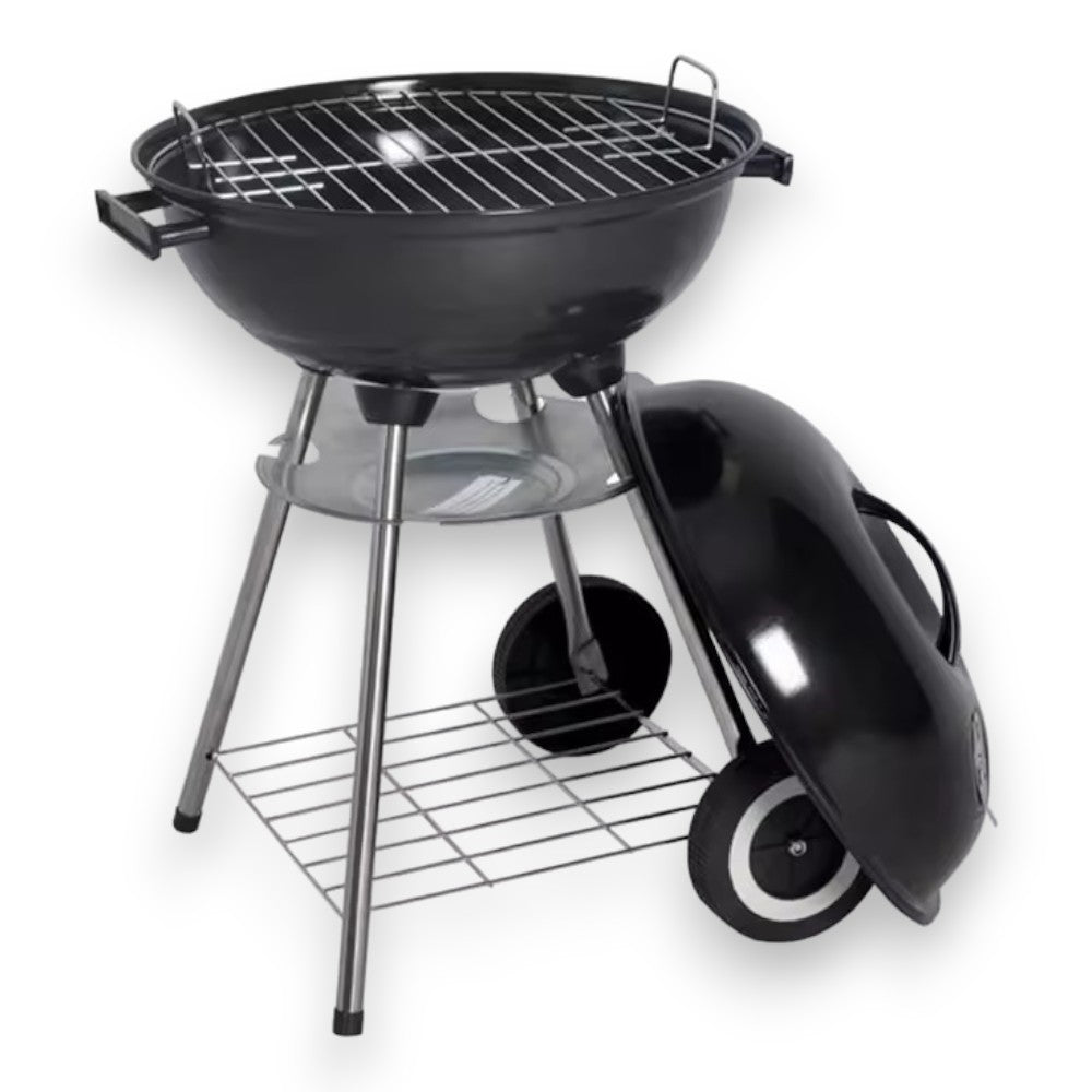 Barbecue à charbon d'extérieur Miami avec tôle d'acier 44x44xH71 cm