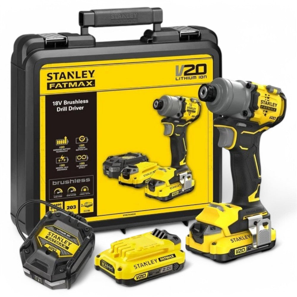 Avvitatore a batteria 20 volt con attacco esagonale a 3 velocità fatmax sfmcf 830 d2k