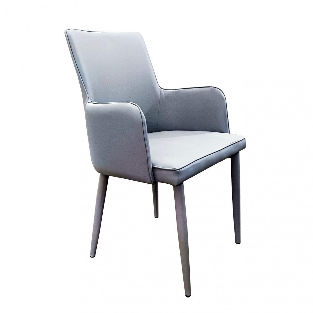 Fauteuil d'intérieur en éco-cuir Francy avec assise rembourrée