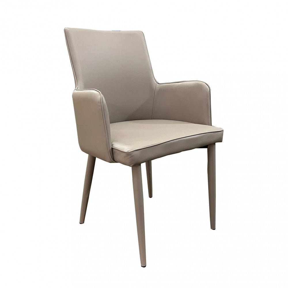 Fauteuil d'intérieur en éco-cuir Francy avec assise rembourrée