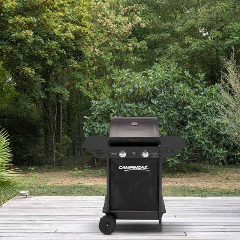 Barbecue a gas 9.2 Kw con accensione piezo in acciaio a 2 fuochi 100x50xH100 cm Xpert 100 LS Plus