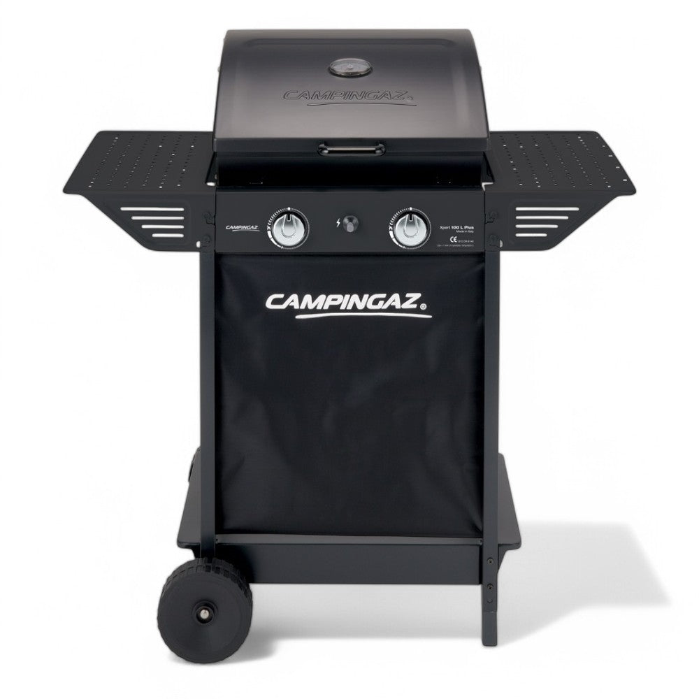 Barbecue a gas con accensione piezo in acciaio 2 bruciatori 100x50xH100 cm Xpert 100 L Plus