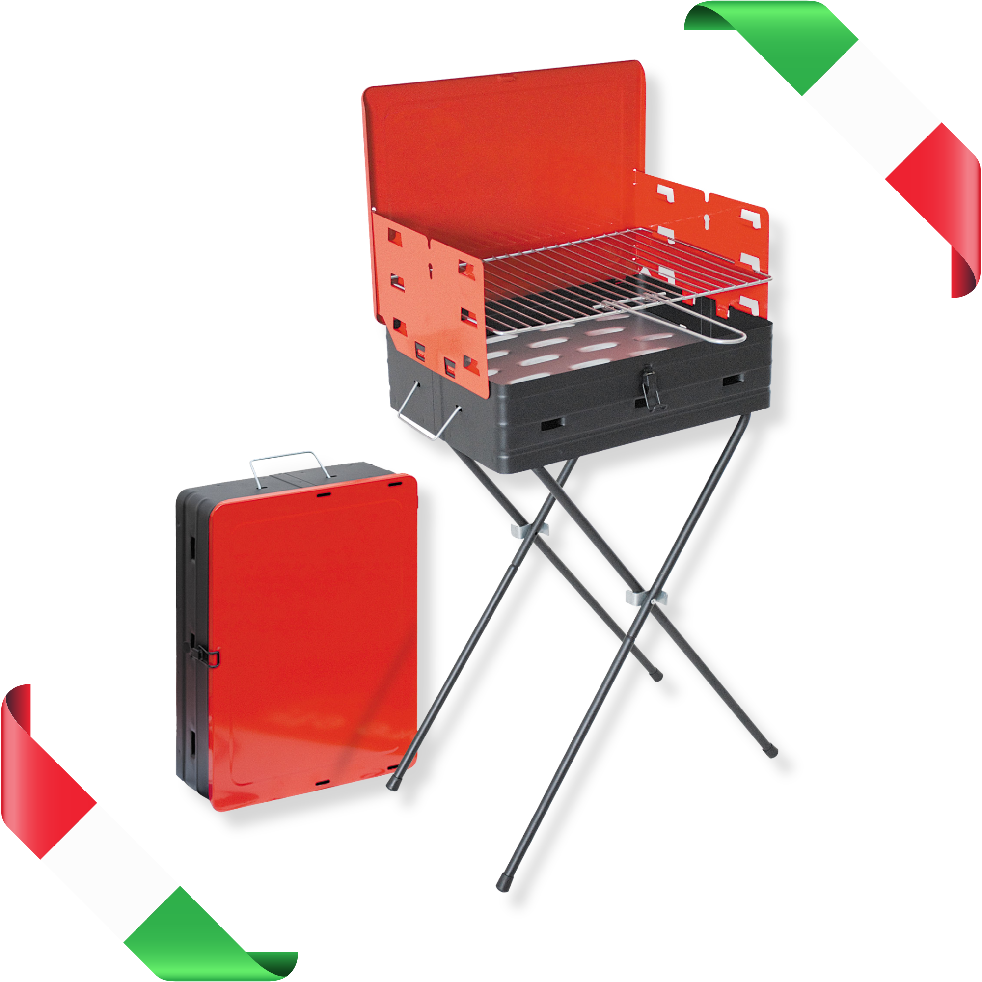 Barbecue à charbon 'mallette' 43x31x77h cm