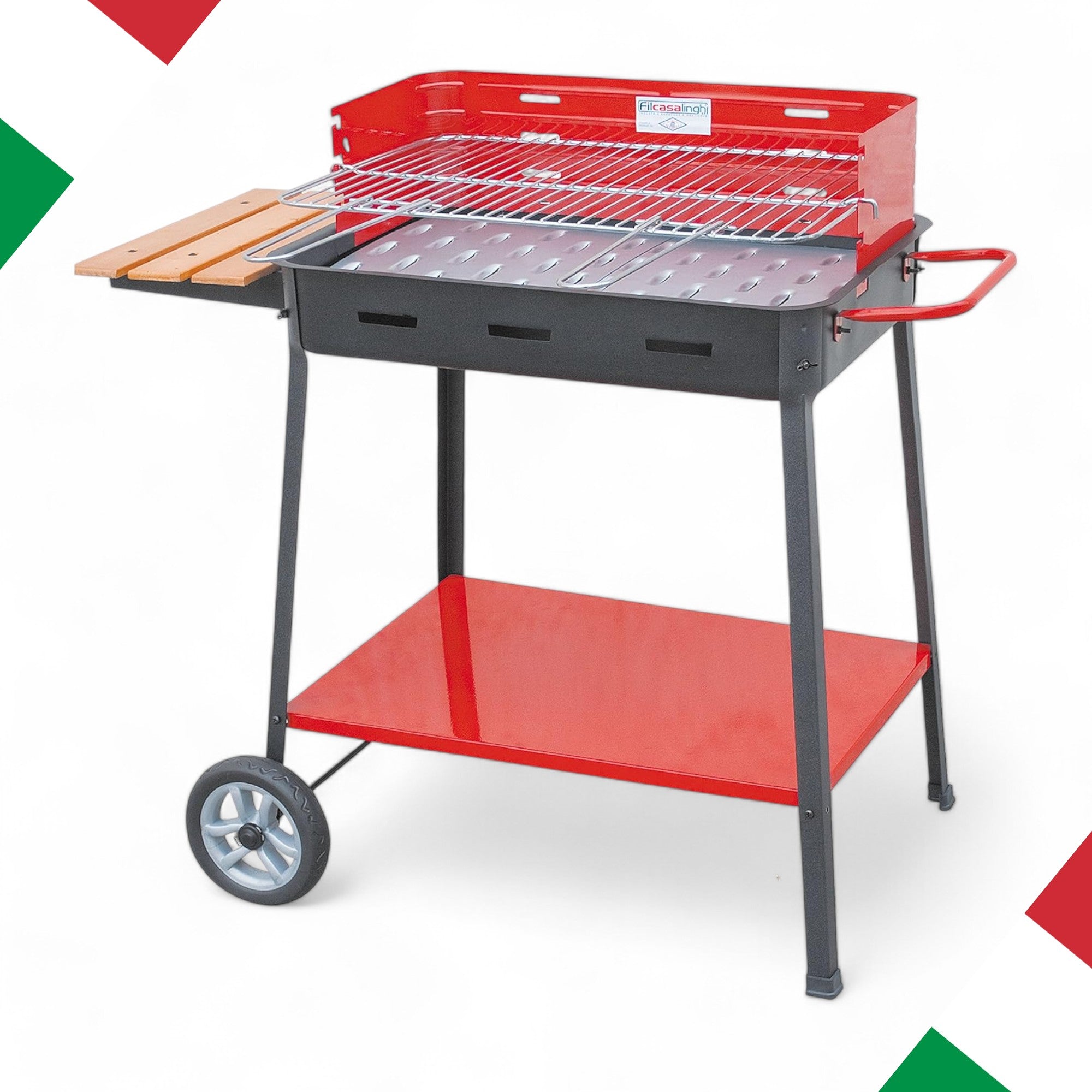 Barbecue à charbon 'supermax' avec support 60x40x85h cm