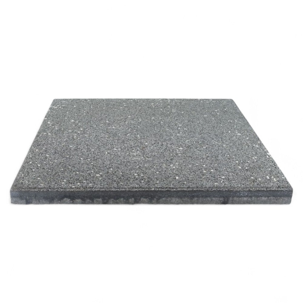 Set 4 piastre base per ombrellone e pavimentazione esterna grigio carsico 50x50x3,7 cm 85 KG
